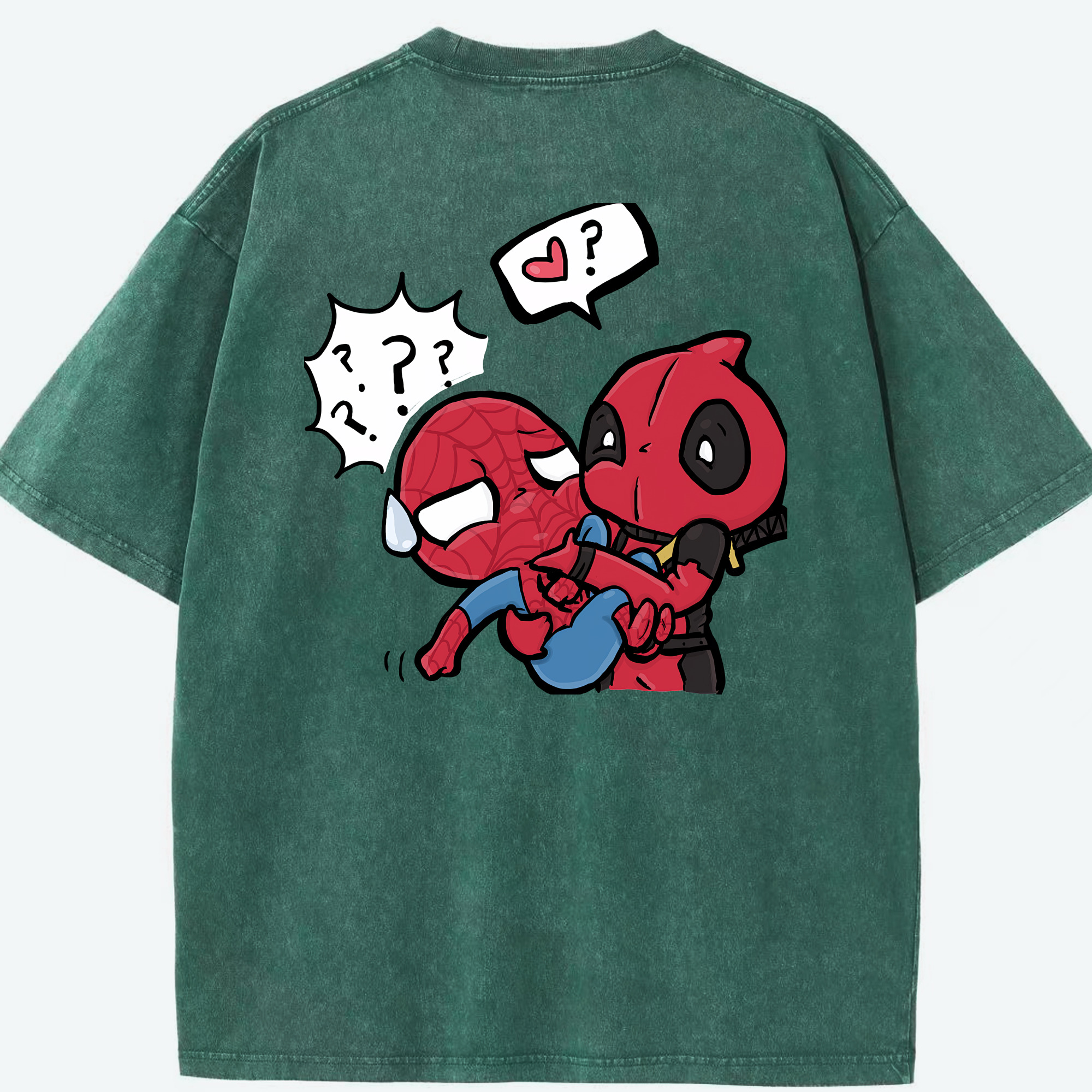 （画像用） Deadpool デッドプール 綿100% ヴィンテージ風 半袖Tシャツ（背面プリント）